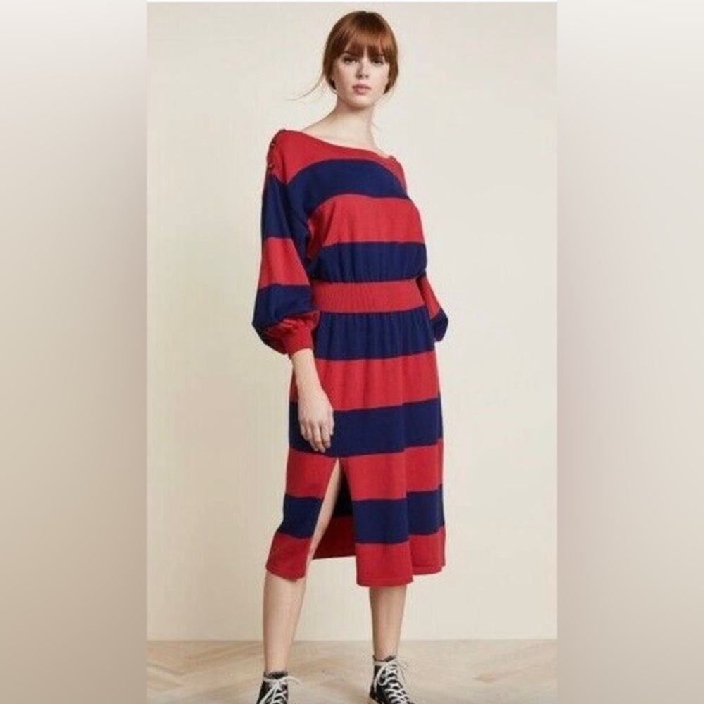 FREE PEOPLE On My Mind Sweater Dress Stripe Dolman